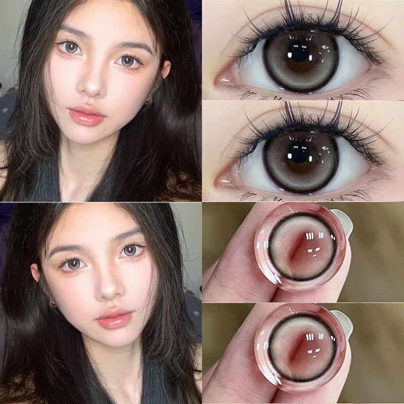 Mill Creek 1 Pair Korean Lenses Colored Contact Lenses with Degree Myopia Lenses Iris Beauty Pupil Color Cosmetic Free Shipping