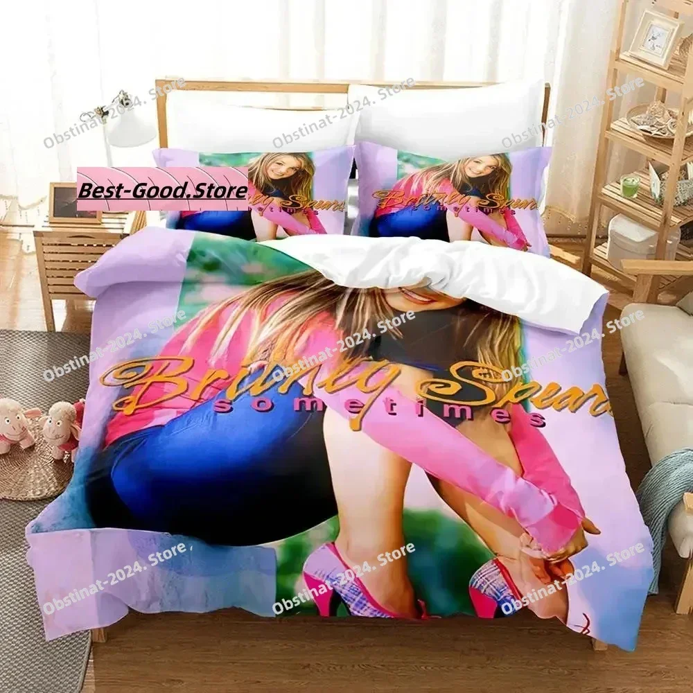 2023 Britney Spears Bedding Set Printed Bed Set With Pillowcase Bed Duvet Cover Soft Single Double Queen Super King Size Bedroom