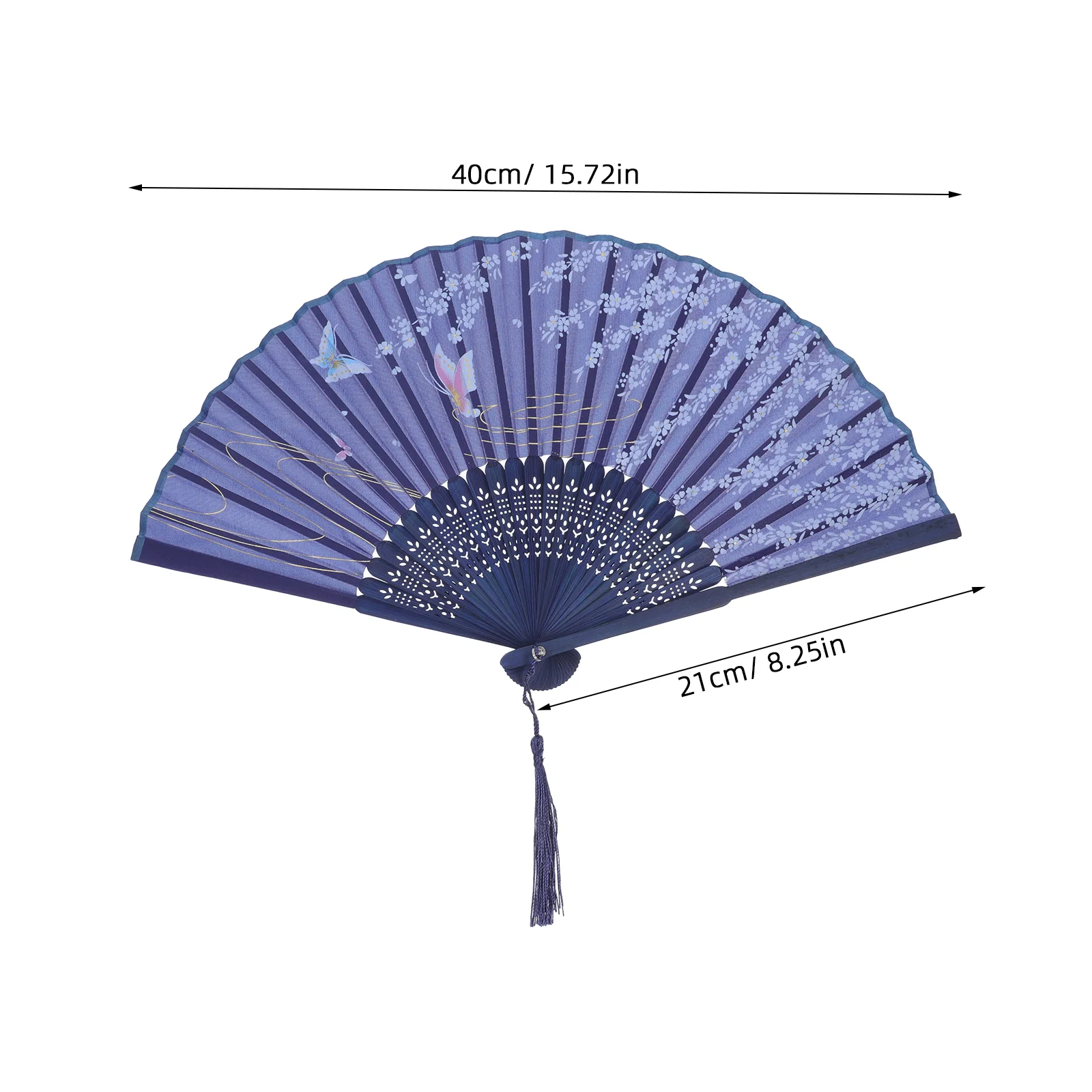 Japanese Silk Folding Fan Hand Held Fans Women Flower Handheld Japanese-style Cherry Blossoms Miss