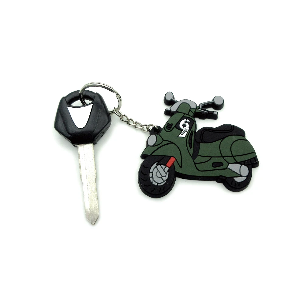 New Creative Rubber Motorcycle Model Keychain Key Ring For Piaggio Vespa Scooter Accessories Sprint Primavera 50 150 150S GTS300