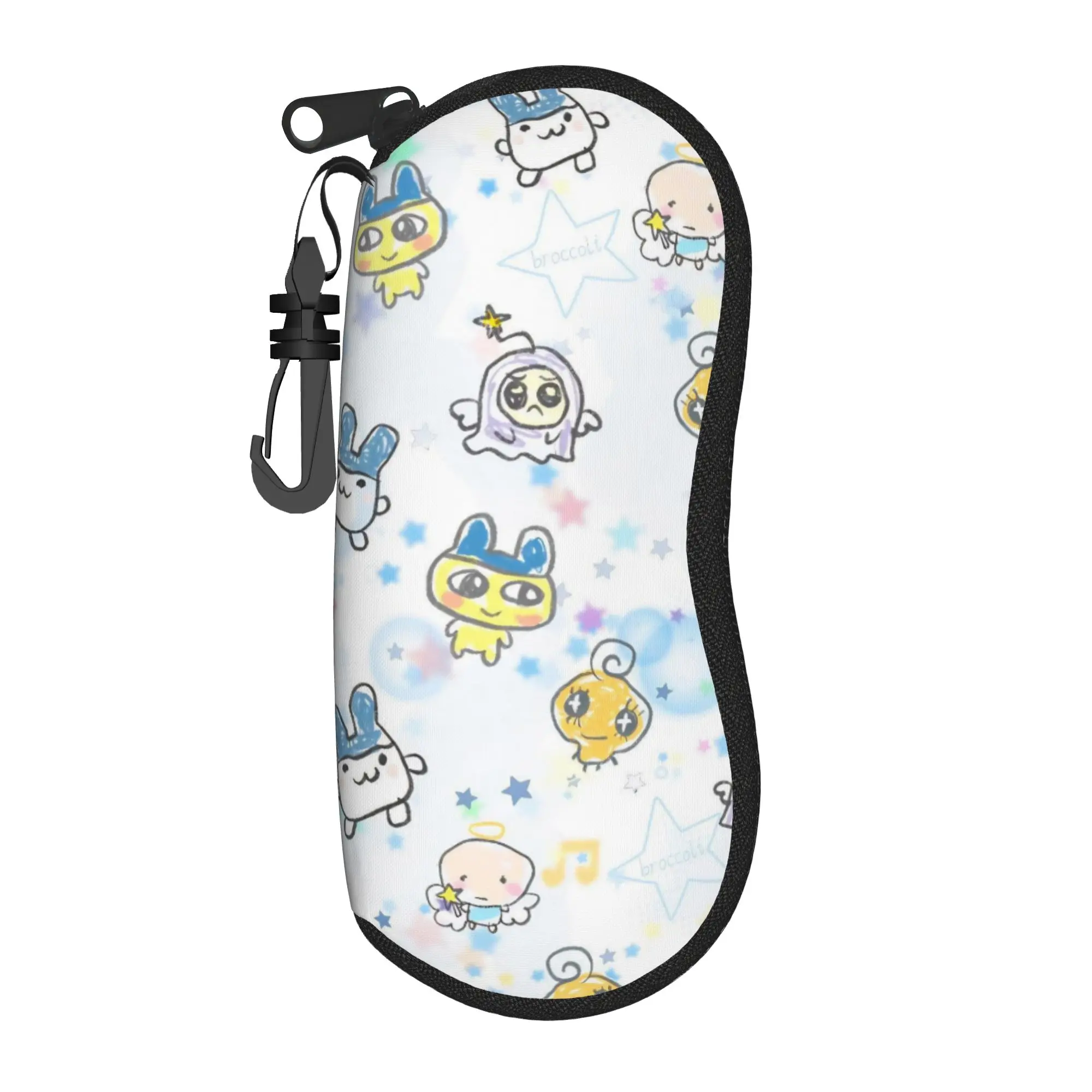 Tamagotchis Mametchi   Glasses Case  Key Chain Sunglasses Pouch Fashion Daily Eyeglass Protector Men Women Eyewear Accessory