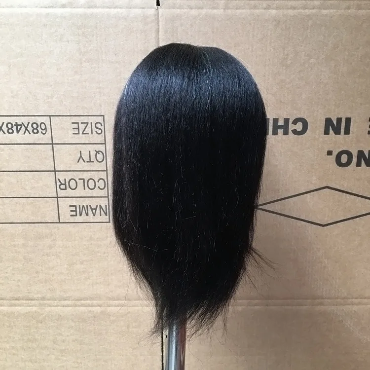 100% Real Human Hair Africa Hand Woven Braid training head model, four color dyeing practice head, hairdressing model head