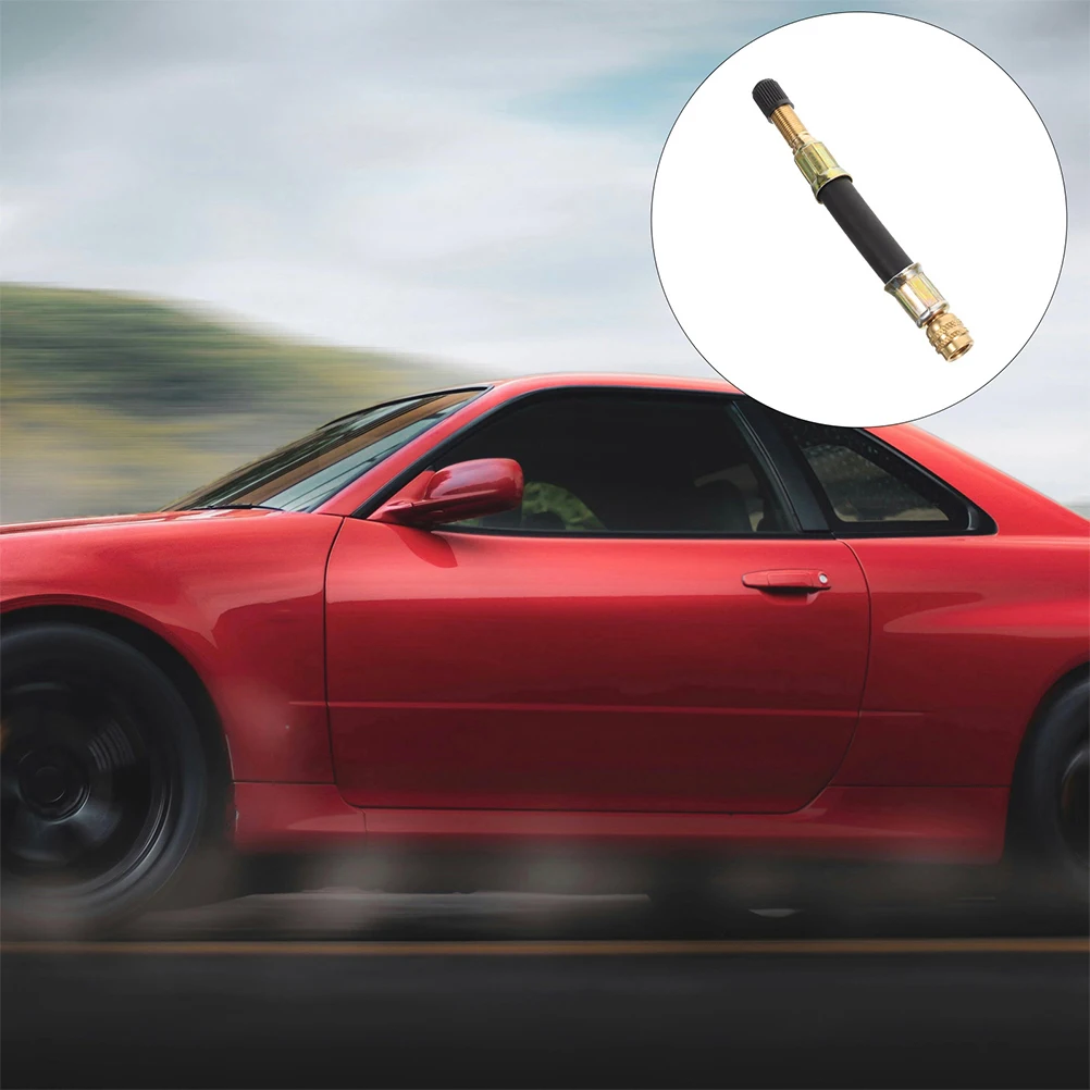 

Dual Wheel Inner Tube Extension Tire Valve Stem Extender for Car Bike Rapid Inflation Chrome Plated Quick Connect Pump Chuck