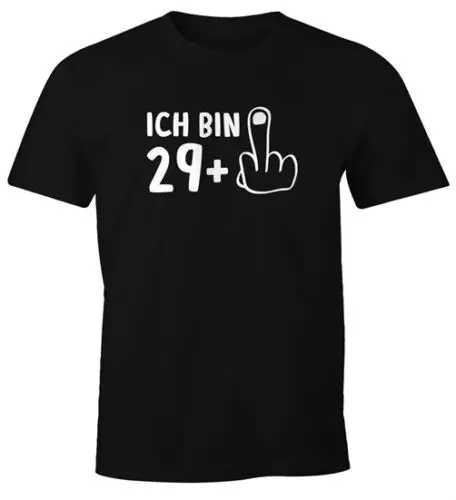 Herren Geburtstags T-Shirt Ich bin 29+ 39+ 49+ 59+ Mittelfinger Fun-Shirt