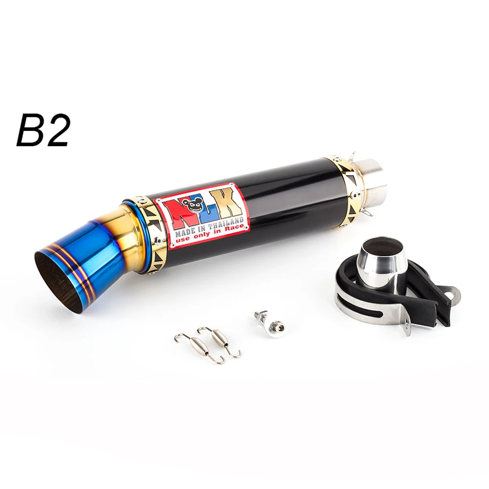 Universal 38mm 51mm Motorcycle Exhaust Pipe For Muffler Carbon Fiber Exhaust for LC135 Wave 125 MIO110 RS150 Y15 Nmax FZ6 R3