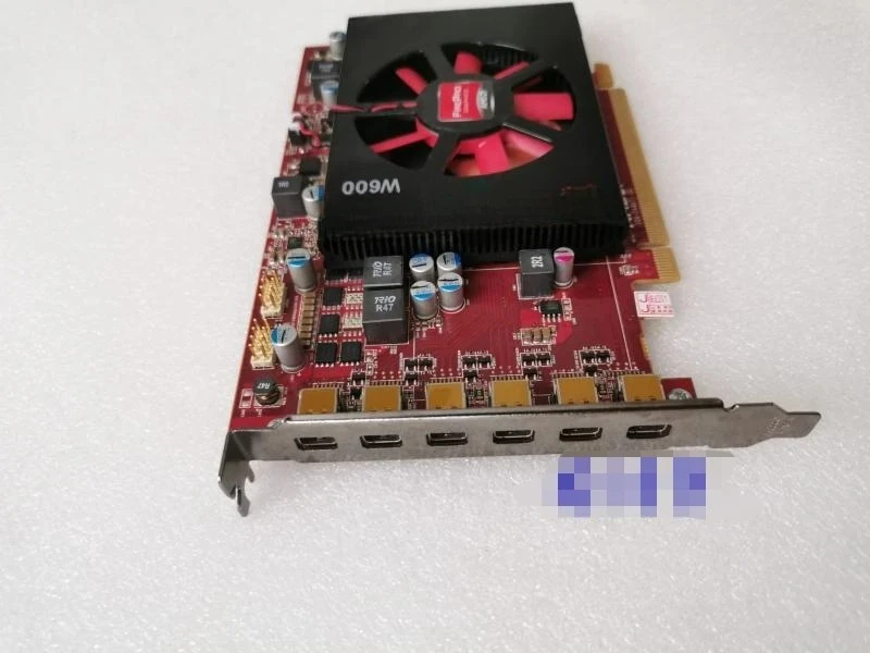 For AMD FirePro W600 2G professional multi-screen graphics card, six-screen output, projector LED1x6 6x1 Used