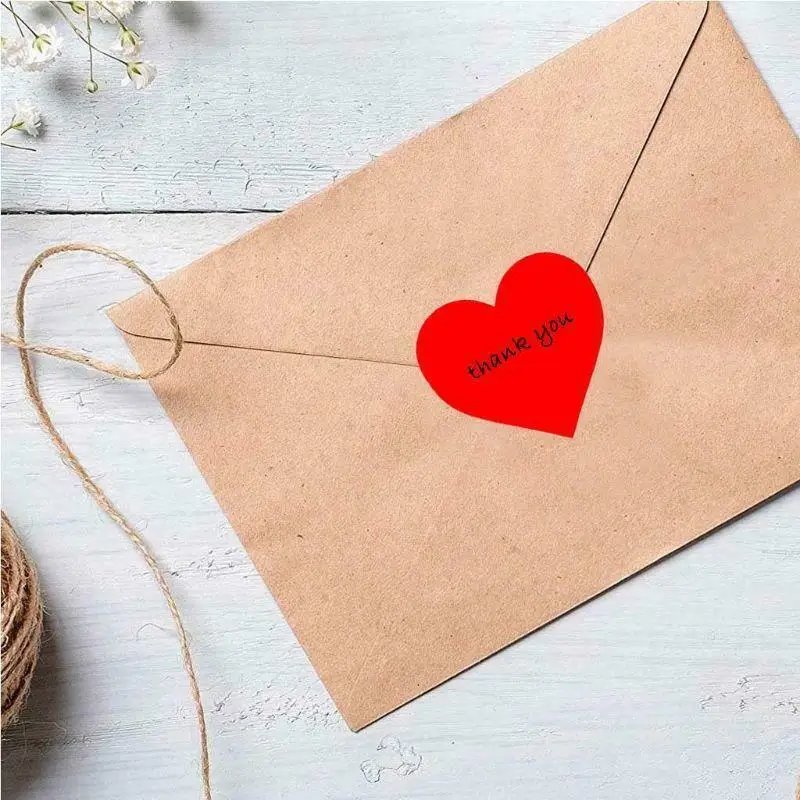 500pcs Love Stickers Heart Shape for Valentine\'s Day Gift Packaging Supplies Cute Stationery Sticker Seal Labels Scrapbook Decor