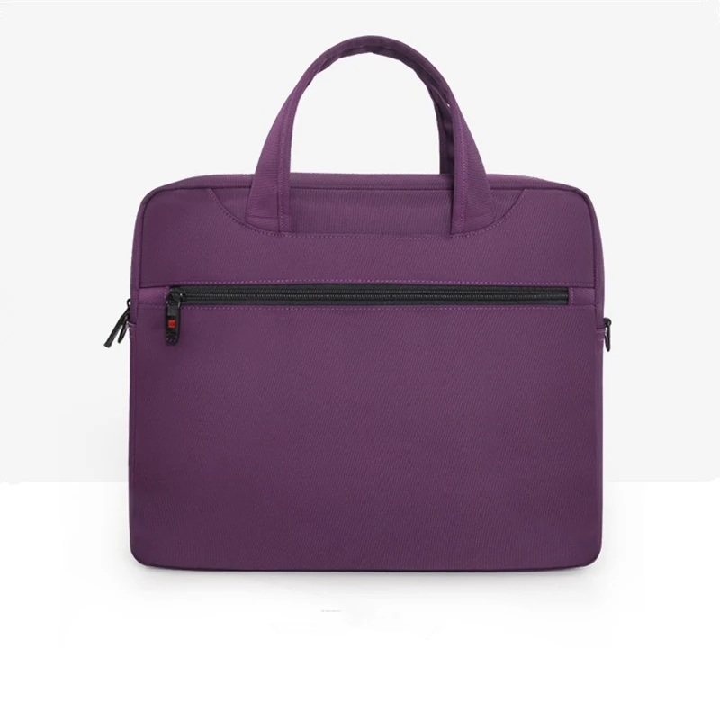 Nesitu คุณภาพสูงกันน้ํา A4 Oxford สีดําสีม่วงผู้ชายผู้หญิงกระเป๋าเอกสาร Portfolio ธุรกิจกระเป๋าถือไหล่ Messenger กระเป๋า M104