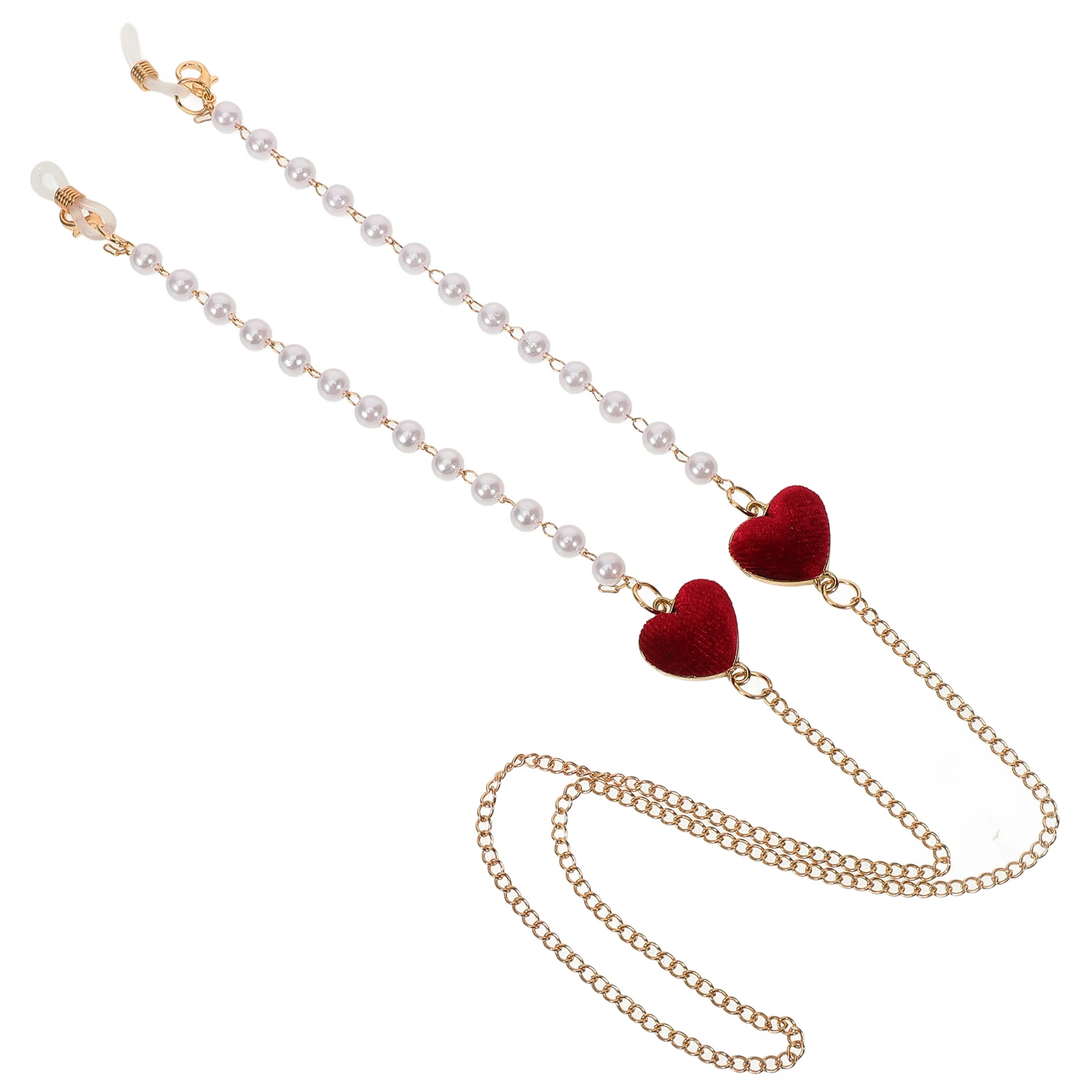 

Eyeglasses Sunglasses Chains Red Color Metal Fashionable Anti Loss Design Glasses Holders Around Neck Lanyard Women