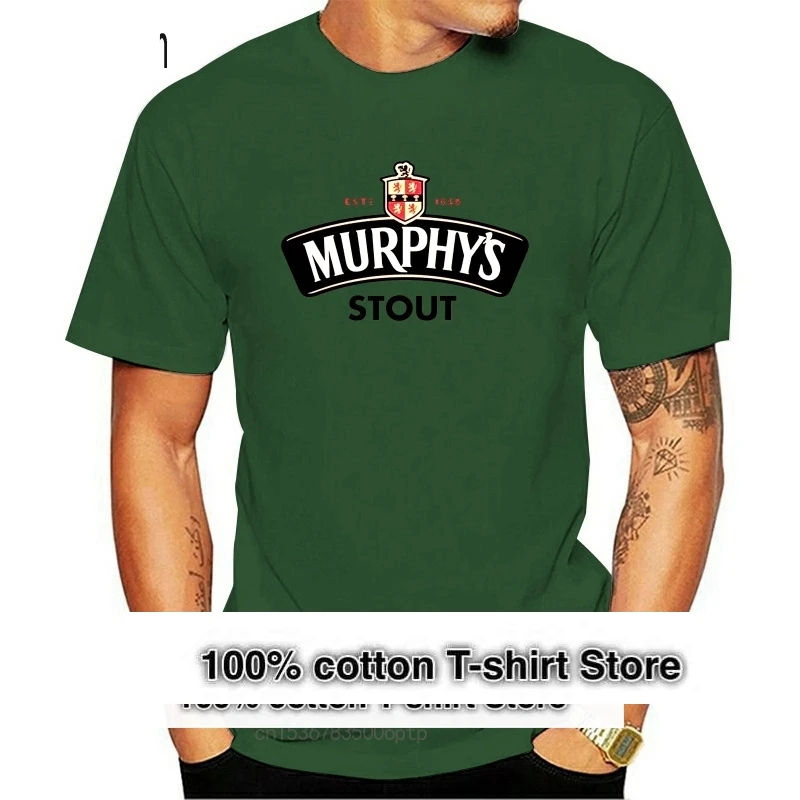 Murphys Irish Stout T Shirt Logo Ireland Beer 100% Cotton Tan Tee Fee Shipping Funny Design Tee Shirt