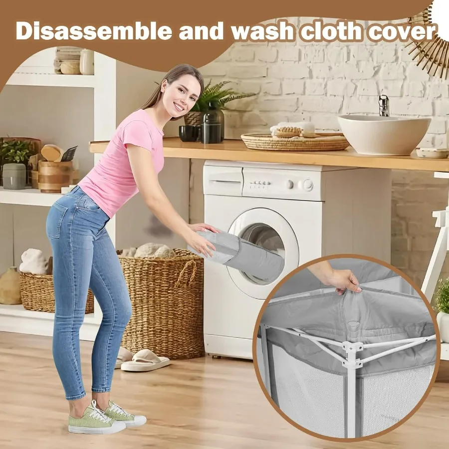 Cercadinho dobrável para bebês, 71x71, playard para bebês e crianças, cerca portátil de segurança para crianças, leve, sem instalação, ou interno