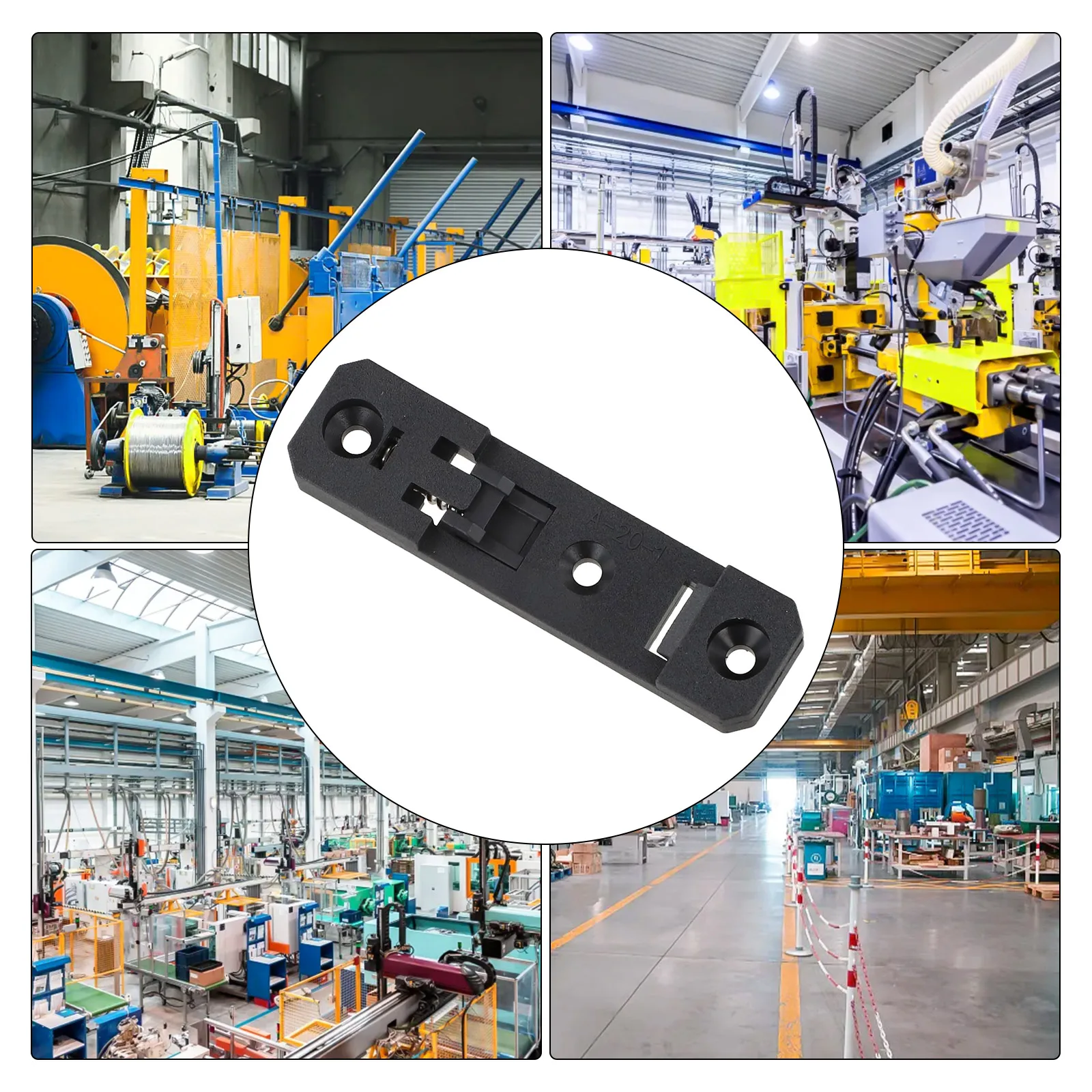 Plastic DIN 35 Rail Buckle Bracket for C45 Rail System Used in Mounting Electronic Components on Standard 35mm Mounting Rails