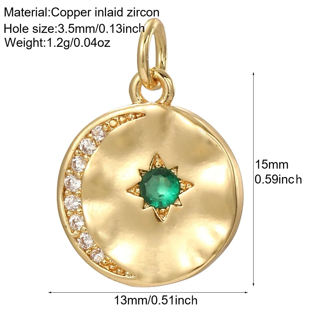 Ciondoli bohémien stella sole luna per creazione di gioielli Simpatico pianeta arcobaleno color oro Orecchini donna fai da te Collana Bracciale Dijes