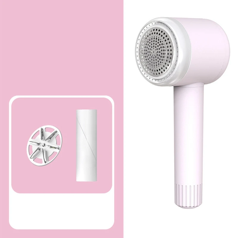 Portátil Lint removedor, cabelo bola aparador, removedor de camisola, folha cortador cabeça, mini motor aparador, rosa