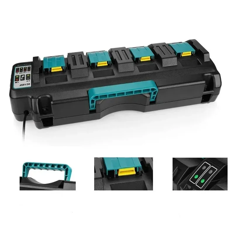 Hot DC18SF Fast Optimized Charger 4-Port For Makita 14.4V 18V Li-ion 3A Output Charger For BL1830,BL1430,DC18RD with USB port