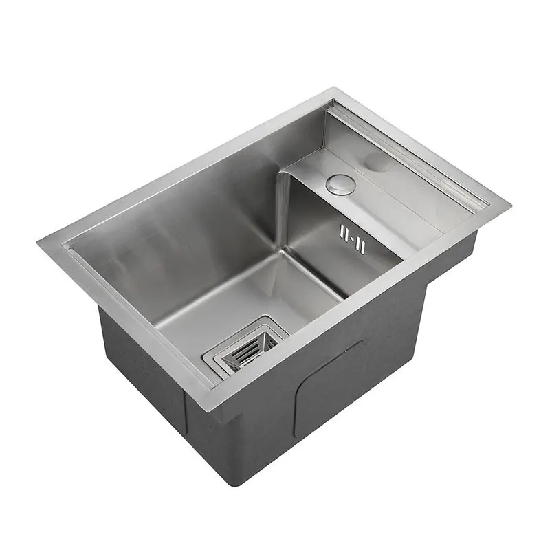 Black bar washbasin hidden stainless steel handmade, single slot