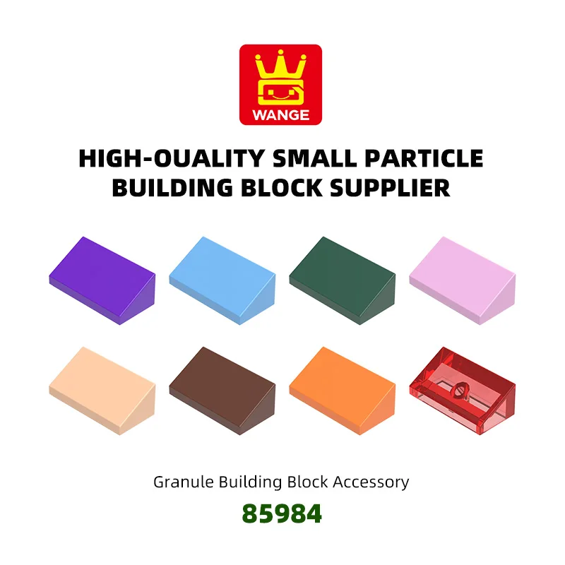 

Wange 85984 100g/266PCS Slope 30 1x2x2/3 Roff Building Block Moc Color Compatible with Brick DIY Children's Toy Assembly plane