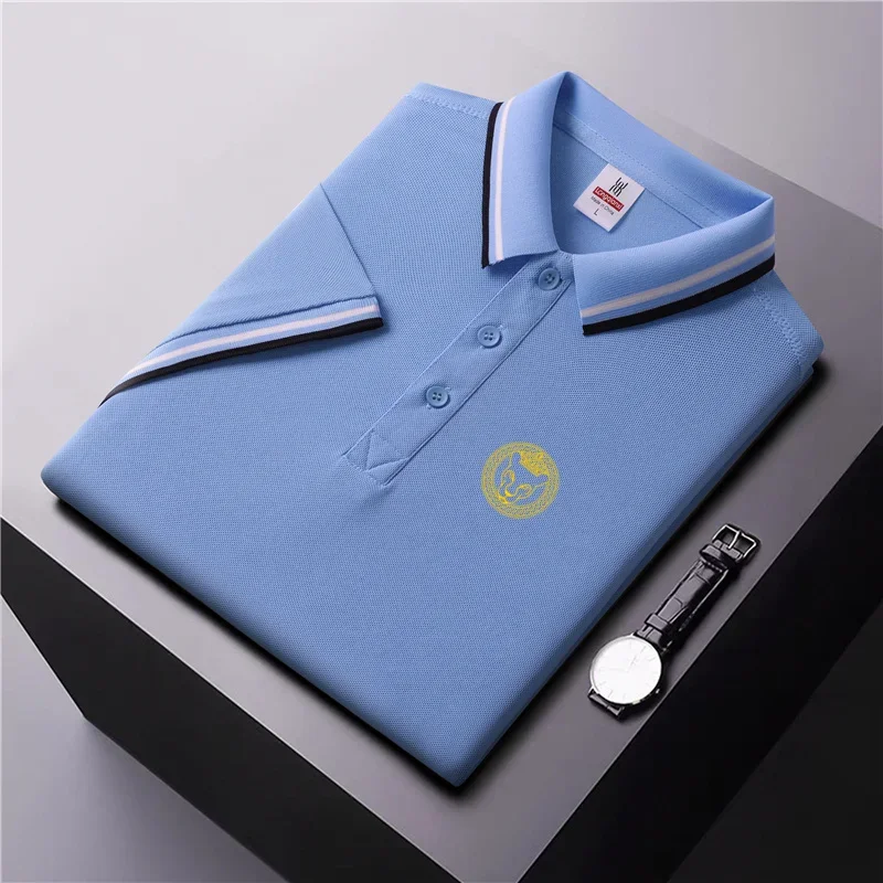 Męskie koszulki polo GOLF 2024 nowe letnie topy z krótkim rękawem Streetwear szybkoschnąca codzienna odzież golfowa oddychająca odzież sportowa do