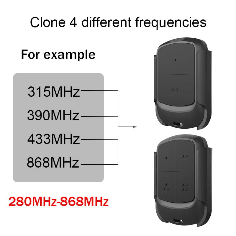 Control remoto para abre-puertas de garaje de 433 MHz compatible con AERF TMP1 MARS NITECH COMPACT MERCRIB HY-DOM TMP2 SABUTON ST3/N TERRA