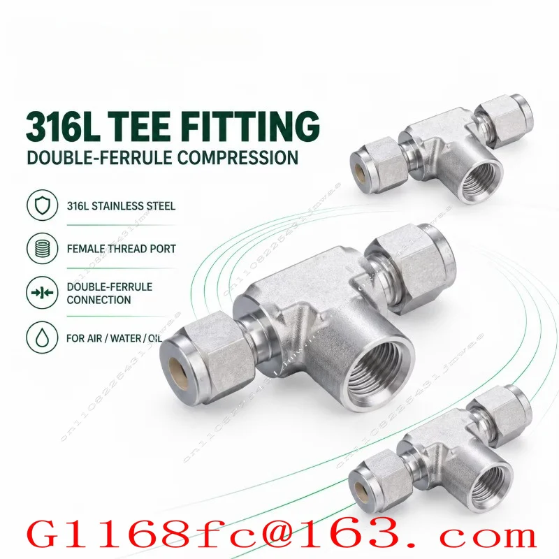 Type Double Card Sleeve Compression Internal Thread Joint 316L Stainless Steel Pipe Fittings