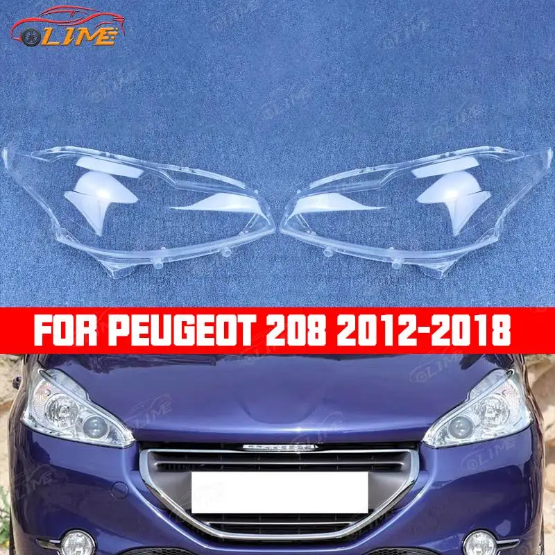 

Абажур для фар автомобиля подходит для Peugeot 208 2012 2013 2014 2015 2016 2017 2018, линза для фар, корпус лампы