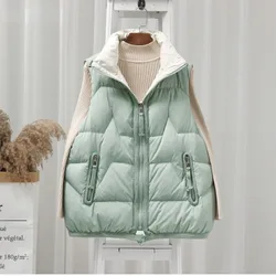 Down Jacket Women Winter Sleeveless Female Down Vest 2024 New Duck Down Puffer Waistcoat Ultra Light Winderproof Outwear Gilet