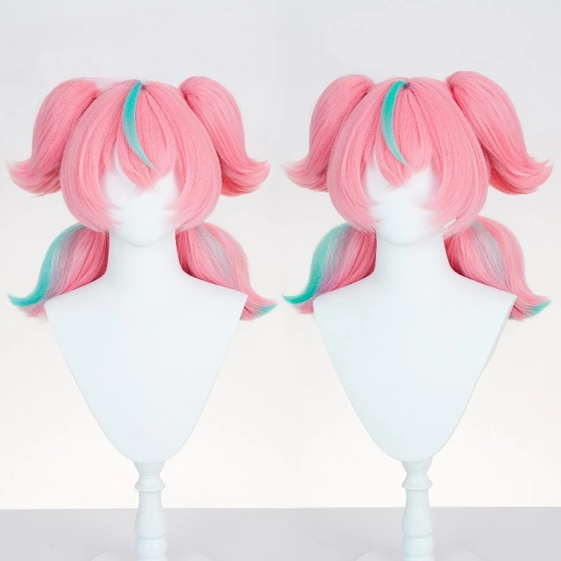 วิกผมสั้นสีชมพูสำหรับคอสเพลย์ตัวละคร Aria จากเกม Zenless Zone Zero วิกผมสังเคราะห์ อุปกรณ์ประกอบฉากสำหรับการแสดงบทบาทสมมติ ของตกแต่งผมสำหรับผู้หญิง งานปาร์ตี้ธีม