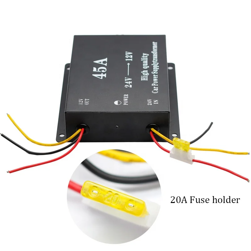 Converter DC 24V to DC 12V Step Down Over Load Protection 95% Efficiency 45A Power Converter