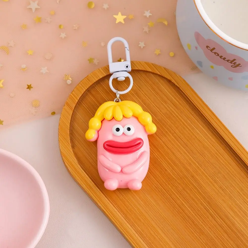 

Милый забавный брелок-клоун в виде мультяшной фигурки с ртом-сосиской, модный кавайный брелок с большим ртом для пары