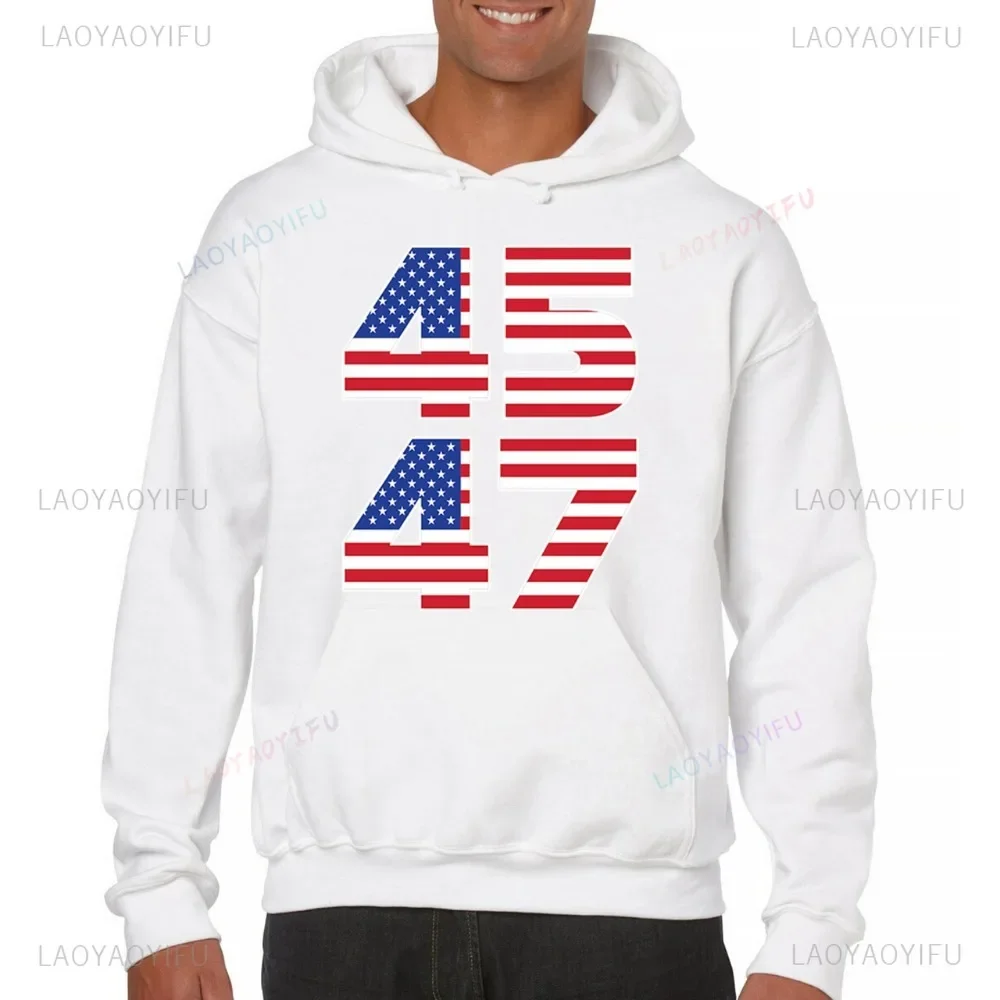 45 47 Donald Trump 2024 Take America Back Election - The Return Hoodie Funny Pro-Trump Fans Streetwear 4th of July Costume Gifts