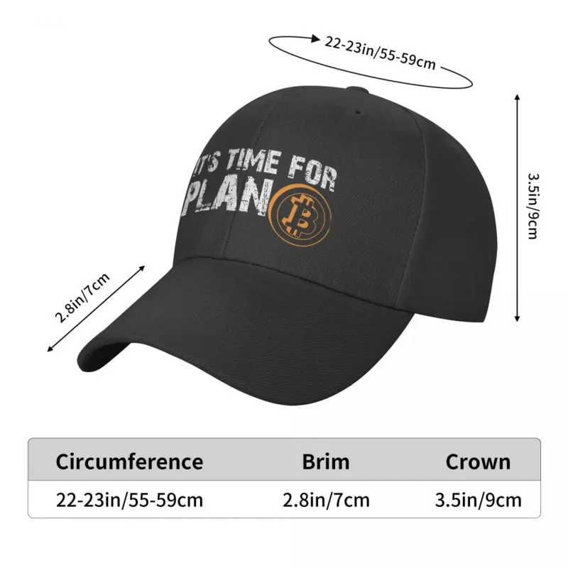 Бейсболка Биткоин с надписью «It's Time For Plan»