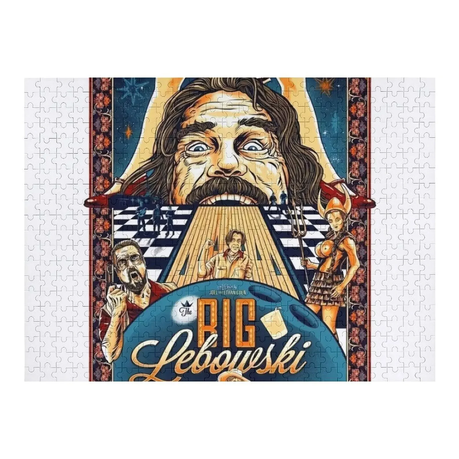 

THE BIG LEBOWSKI THE DUDE GIANT PICTURE ART PRINT POSTER Jigsaw Puzzle Baby Wooden Wooden Name Custom Personalized Puzzle