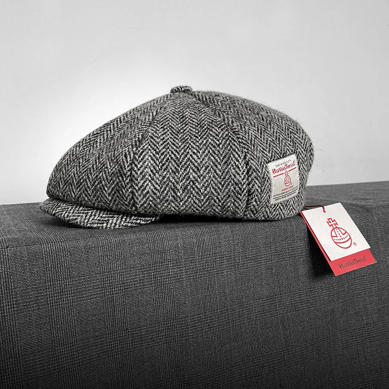 authentic-harris-tweed-cap-100-pure-wool-baker-boy-hat-vintage-blinders-flat-cap-for-men-women-autumn-winter