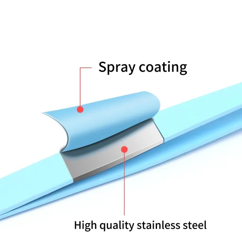 컬러 스테인리스 스틸 트위저 인조 속눈썹 도구, 수염 제거 세트, 고양이 클립, 페이셜 스킨 케어 도구