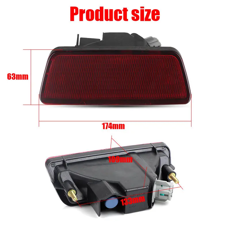 26580-ED50A المصد الخلفي الضباب عاكس الضوء الذيل وقف عكس الضوء لنيسان X-Trail T32 Juke Rogue 2014 2015 2016 2017 2018 #2