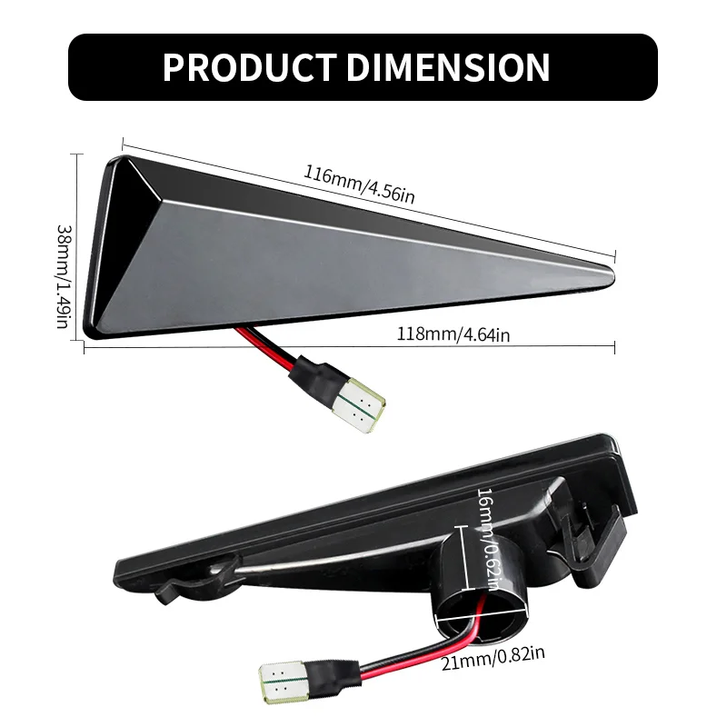 2Pcs Car No Error LED Side Marker Light Turn Signal For Renault MK4 Vel Satis Wind Avantime Megane 2 Scenic 2 Espace 4