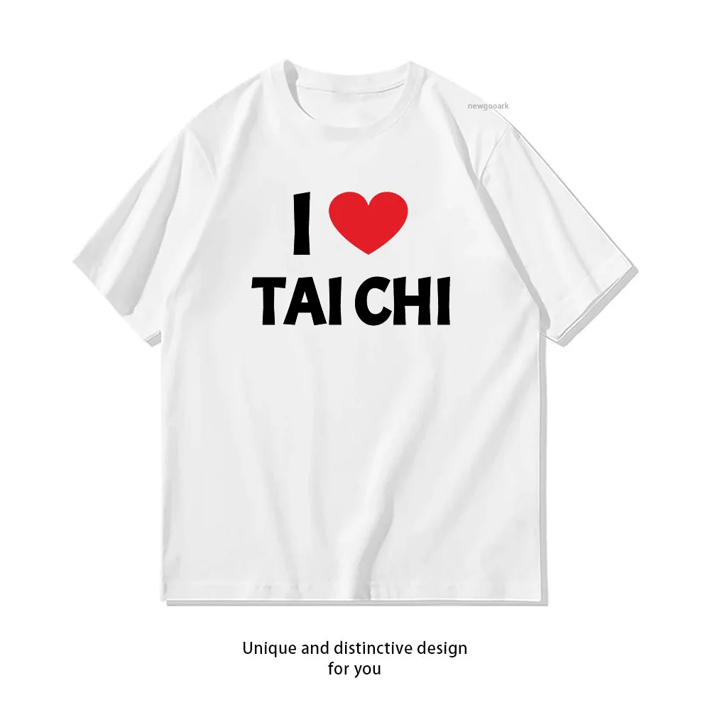 I Love Tai Chi Martial Arts Meditation Zen Balance Yin Yang Fitness woman man Casual cotton printed t shirts tops tee