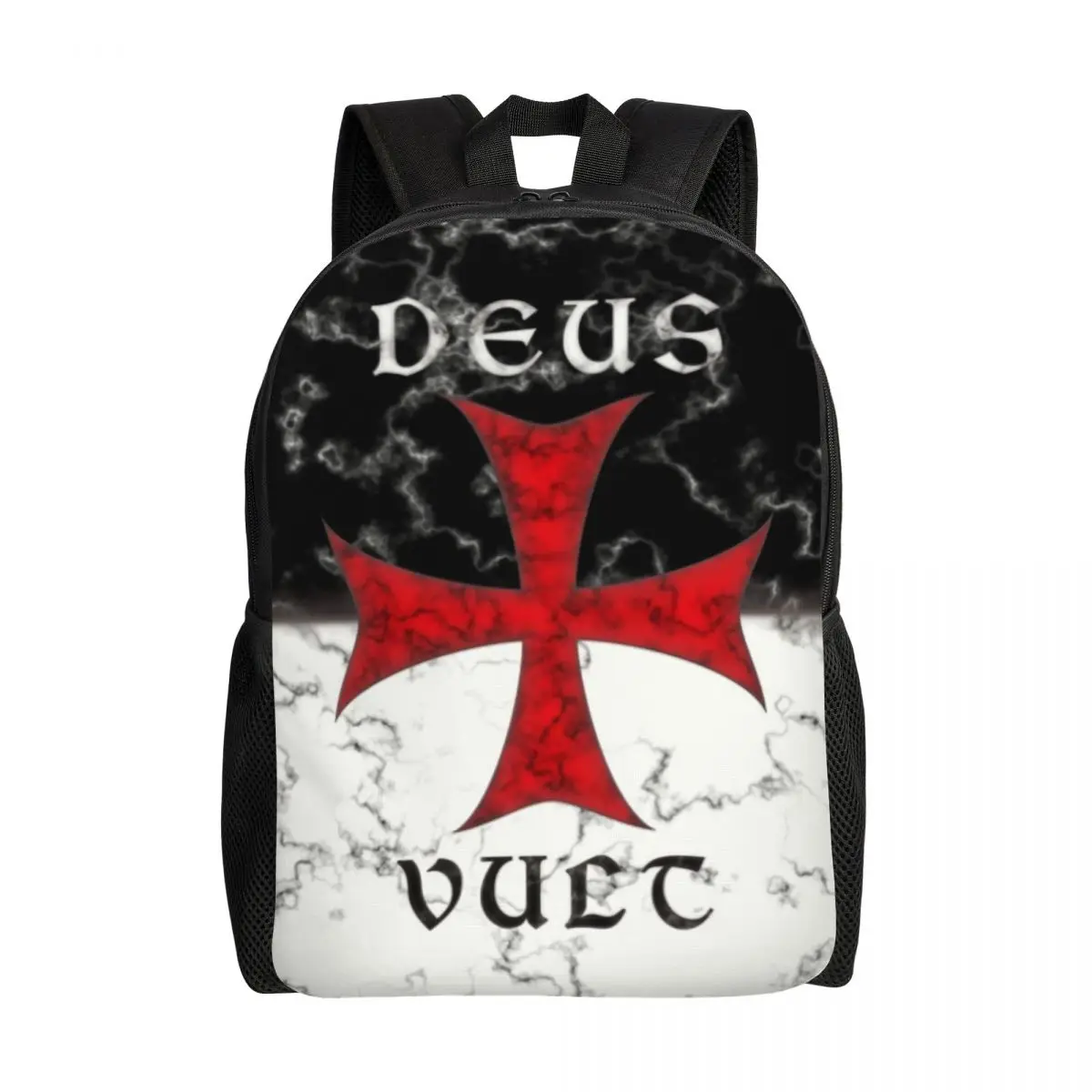 

Рюкзак Deus Vult Crusader с мраморным рисунком для мужчин и женщин, школьный портфель для студентов колледжа, подходит для 15-дюймового ноутбука, сумки Рыцари