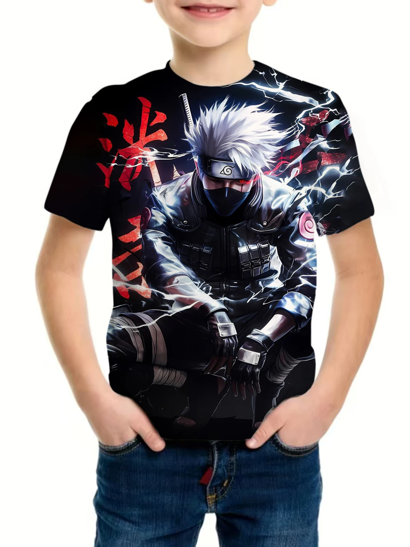 

3D Print Anime Naruto Baby Clothing 5 To 14 Years Male Outdoor Clothes For Children Boy Girl Child T-Shirt Naruto Cool Tops