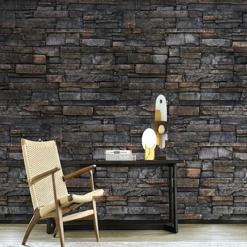 

MU8763 Custom Wallpapers Stone wall texture decorative picture TV background wall