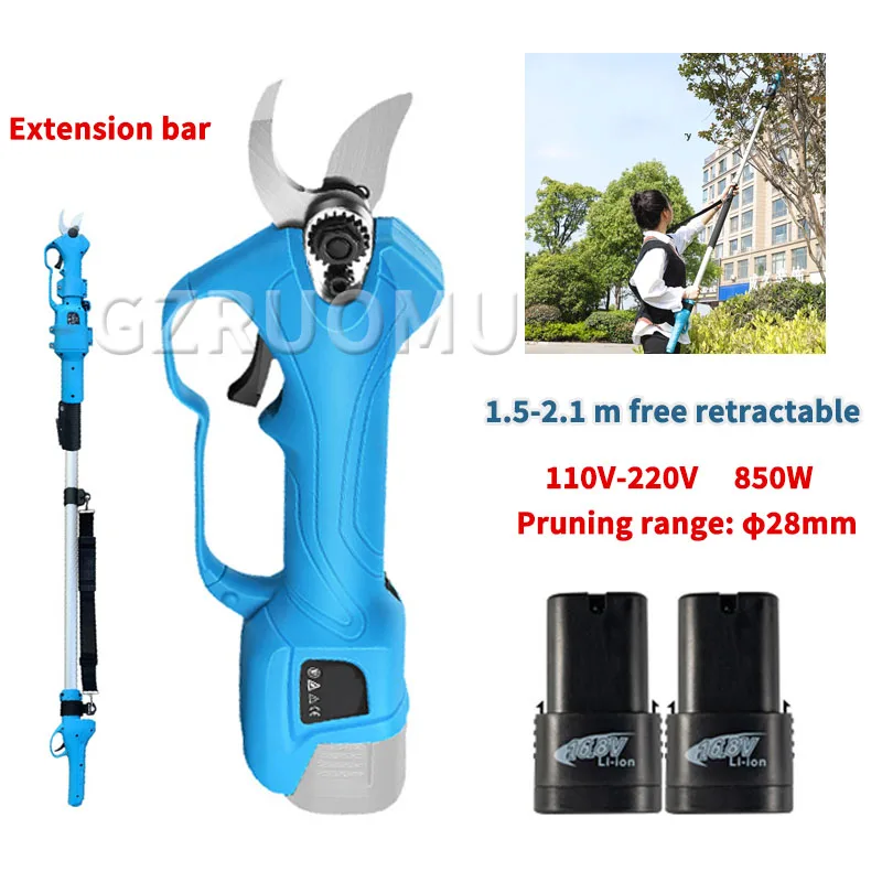 

SC-8603 Cordless Electric Pruning Shears Efficient Gardening Pruner Rechargeable Trimmer Bonsai Branch Scissors Max Cutting 28MM