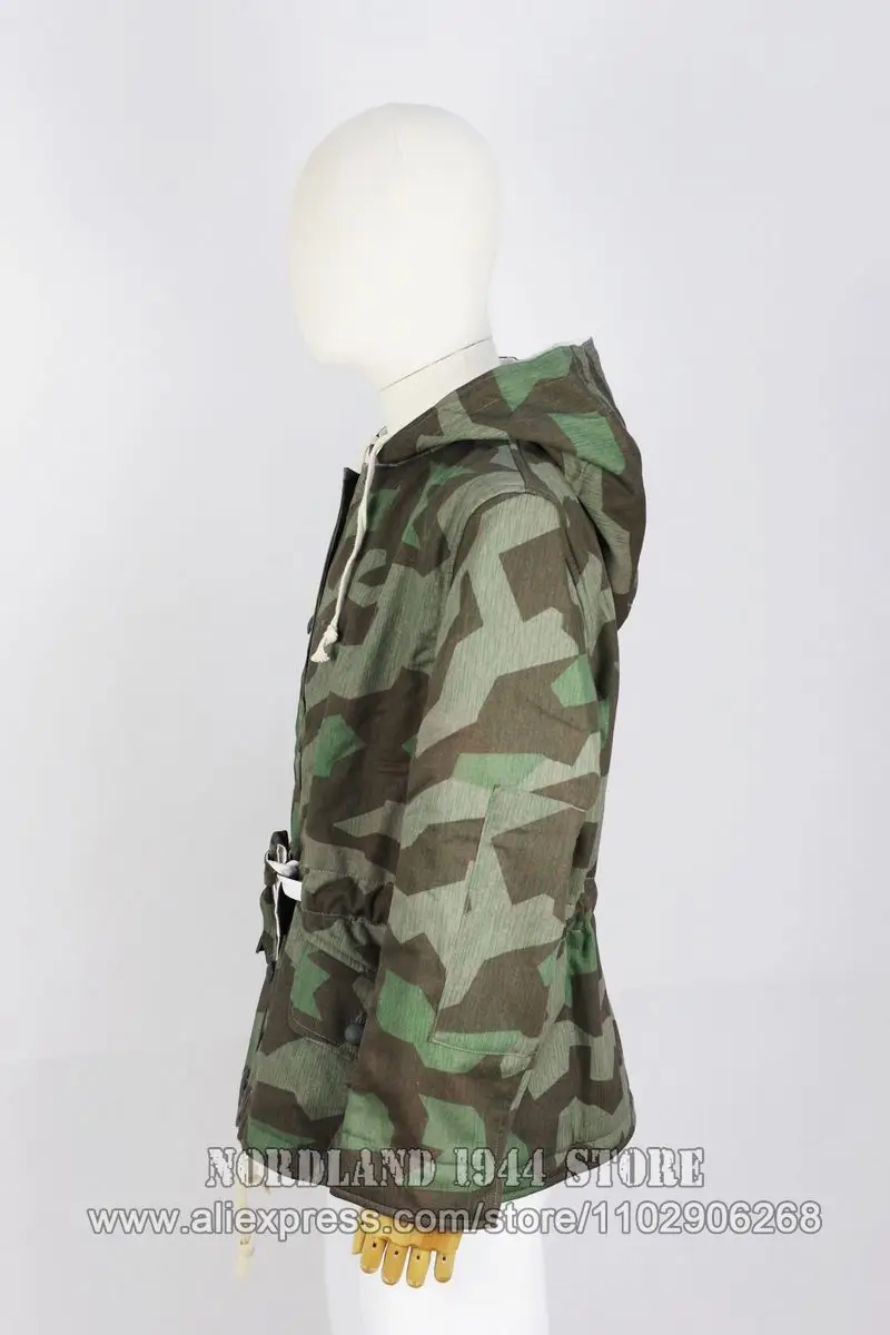 Reproduction Cosplay German Splinter Pattern Camouflage Reversible Winter Parka Nordland 1944