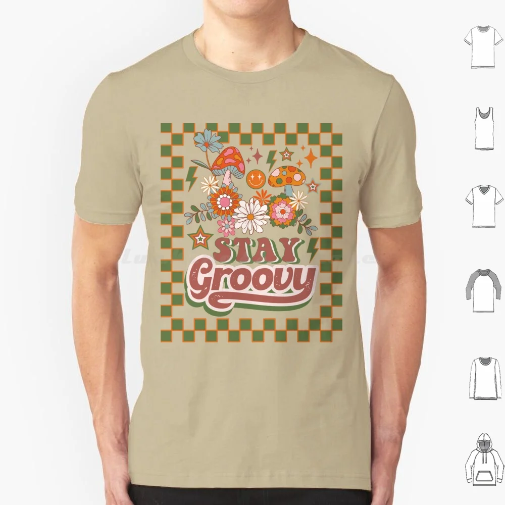 Stay Groovy T Shirt Cotton Men Women DIY Print Groovy Hippie Stay Groovy 70s Trippy Retro Vibes Hippy Stay Trippy Little Hippie