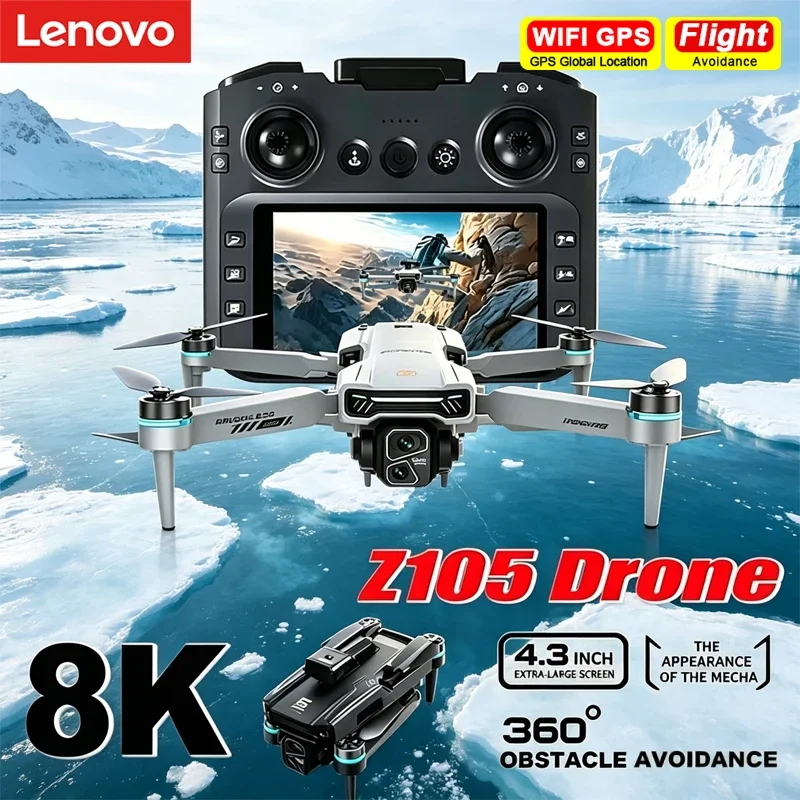 

Lenovo Z105 Drone 4K Professional HD Dual Camera Optical Flow Positioning Photography Brushless Foldable Large Screen RC Toy
