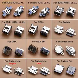 JCD 1pcs Power Jack Socket For 2DS New 3DS NDSi LL XL GBA SP PS5 USB Type-C Charging Port Connector For Switch NS Pro Lite Oled