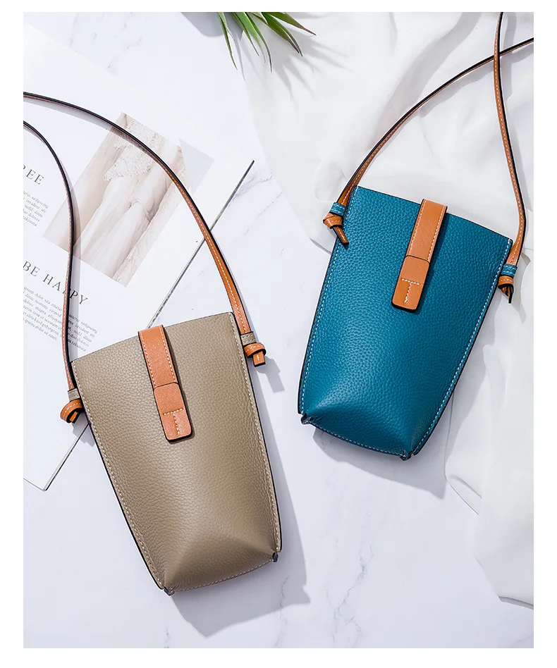 Nuova borsa personalizzata in vera pelle moda borse a tracolla piccole borsa a tracolla in pelle da donna Mini borsa per telefono per ragazze  1524