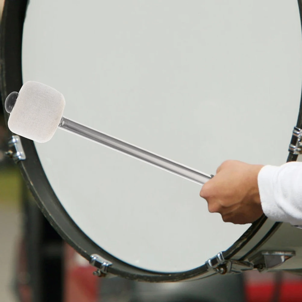 

2 Pcs Drum Stick Instrument Sticks Drumstick Mallets Drumsticks Bass Percussion Plastic Stainless Steel Handle Toddler
