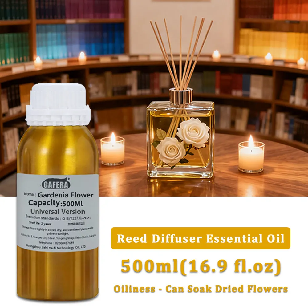 GAFERA 500ml(16.9 fl.oz) Gardenia Sheraton Essential Oil Diffuser Replenish Aroma Oil For Reed Diffuser & Flameless Aromatherapy