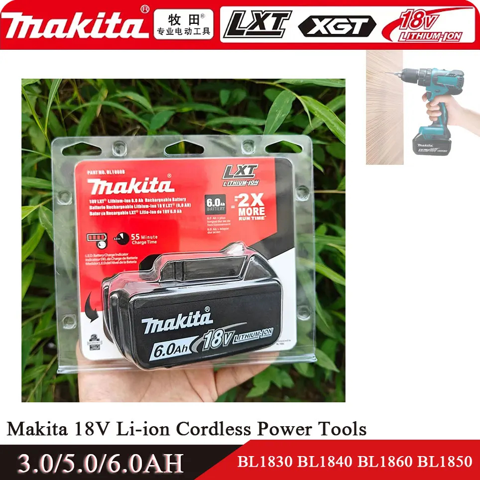 

Makita battery 18V 6000mAh Rechargeable Power Tools Battery for makita with LED Li-ion Replacement LXT BL1860B BL1860 BL1850