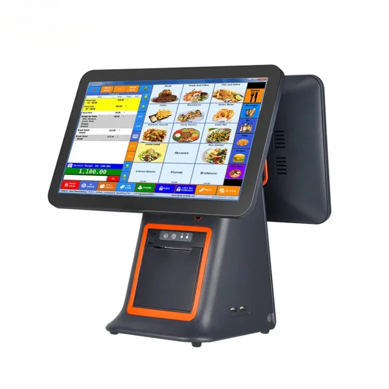 CY-95 15.6 dual screen cashier machine high quality pos machine with printer 58mm 80mm